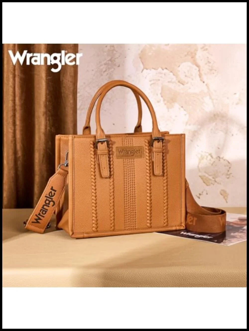 PU Leather Braided Boho Tote Bag Vintage Western Satchel Crossbody with Strap
